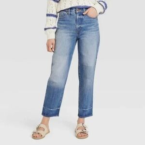 Universal Thread Vintage Straight Medium Blue Denim Straight Leg Jeans Size 8 R